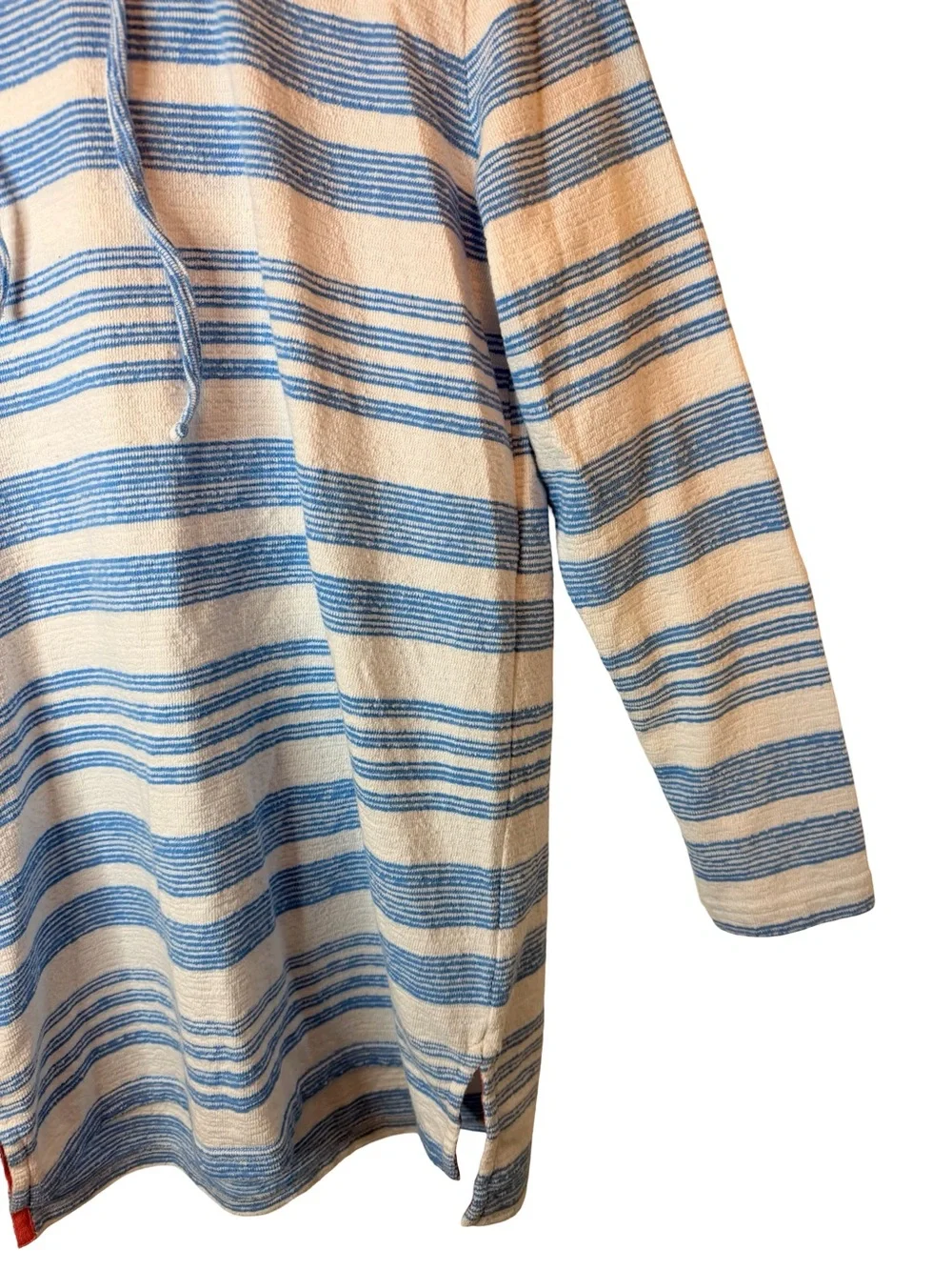 Southern Tide Blue Stripe Hoodie Tunic Pullover Coastal Grandmother Cover Up Sm - Picture 4 of 6